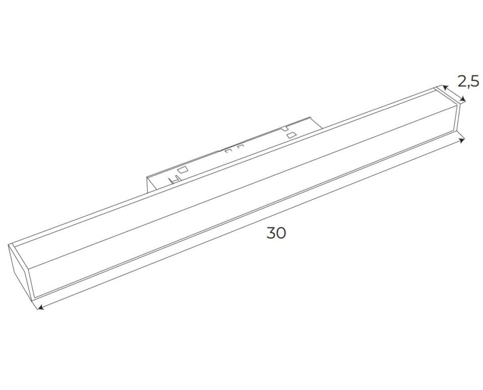 Maxlight M0023N Magnetic Linear lamp 30cm On/Off