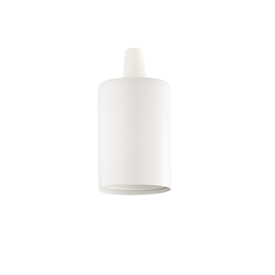 PORTALAMPADA E27 LISCIO BIANCO