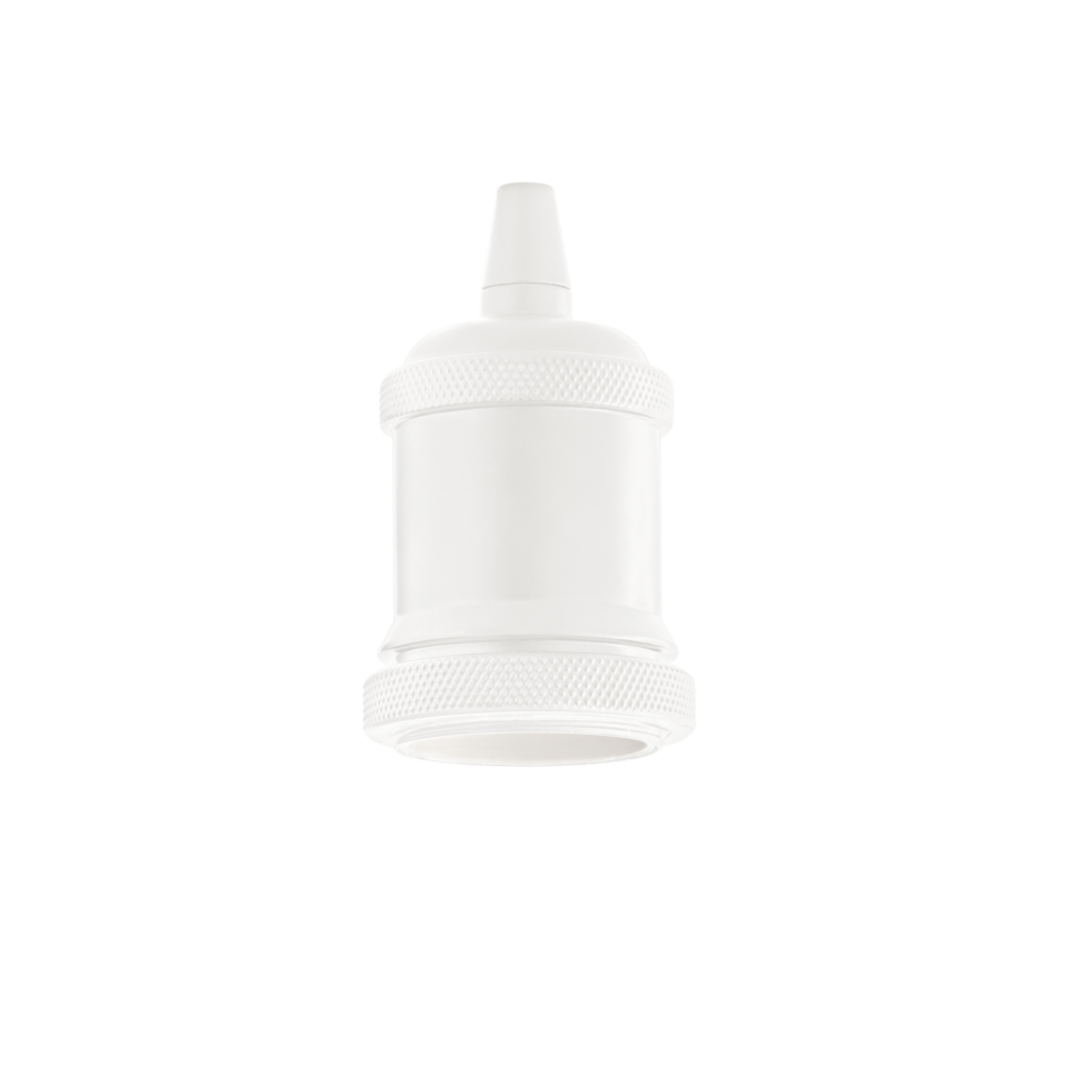 PORTALAMPADA E27 GHIERA BIANCO