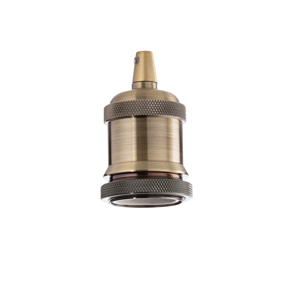 PORTALAMPADA E27 GHIERA OTTONE