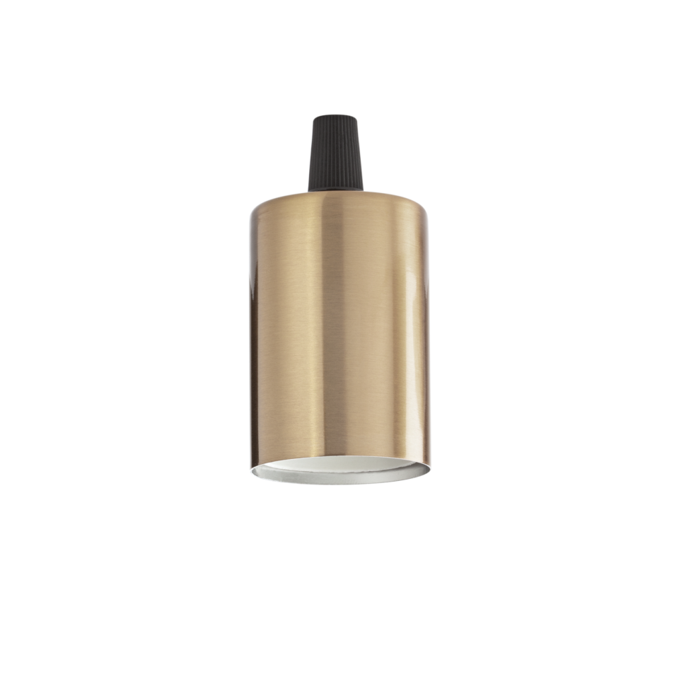 PORTALAMPADA E27 LISCIO OTTONE