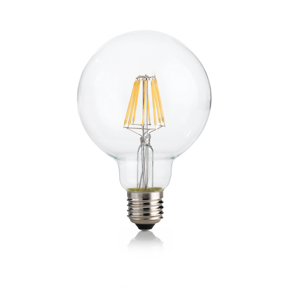 E27 GLOBO D095 08W 3000K CRI90 TRASP