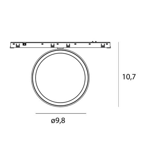 MAXLIGHT-N0011N-plafon-12W-Czarny-okragly-3000K-On-Off-MICRO11-rys-techniczny