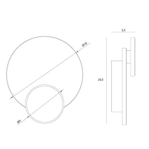 Maxlight-W0394-Kinkiet-Travertino-10W-rys-techniczny