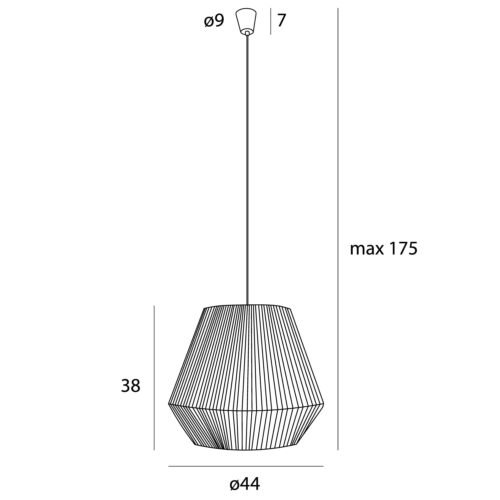 P0584-PRASLIN-LAMPA-WISZACA-MAXLIGHT-WYMIAR